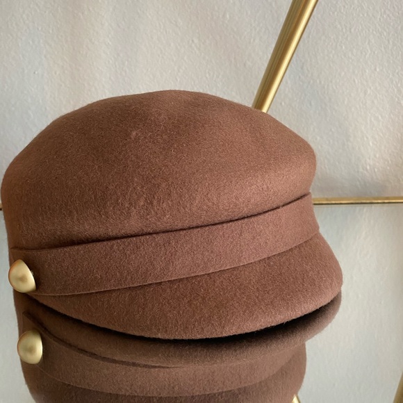 Nine West Accessories - Nine West Wool Felt Newsboy Cap